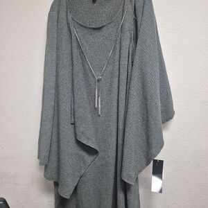 R&K Gray Women's Poncho